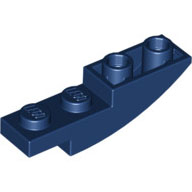Lego kostka (kostička) 4x1 oblouk invertovaný, tmavě modrá (6199906)